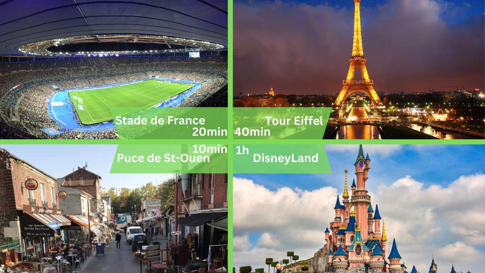 サン・トゥアンLe Chic Audonien - Cozy Nest Before Gates Of Paris - Access From Cdg & Orly Airports - Wi-Fi - Smart Tvアパートメント エクステリア 写真